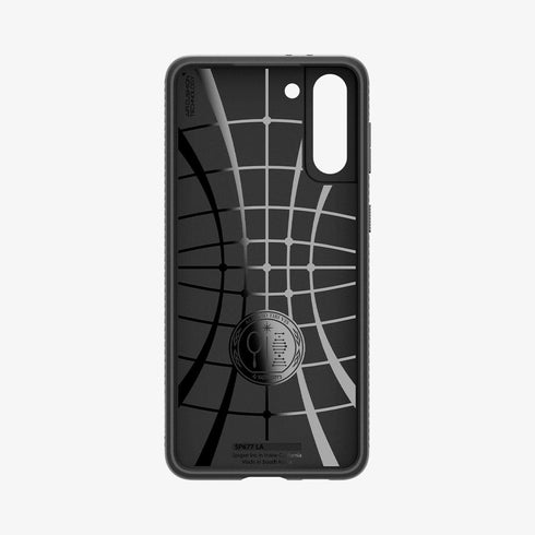 ACS02350 - Galaxy S21 Ultra Liquid Air Case in matte black showing the back